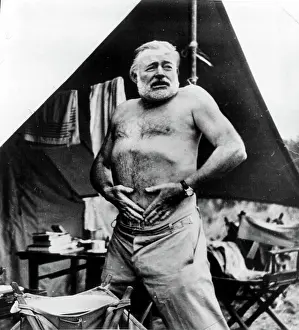 Cvpl: ERNEST HEMINGWAY, The author taking an early ?