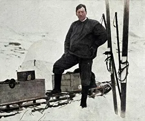 Suited: Ernest Shackleton preparing for a trans-antarctic expedition