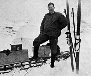 Suited: Ernest Shackleton preparing for a trans-antarctic expedition