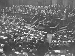 Bassermann: Ernst Bassermann during a speech, 1916