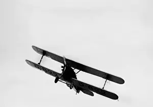 Udet: Ernst Udet in a biplane, 1932