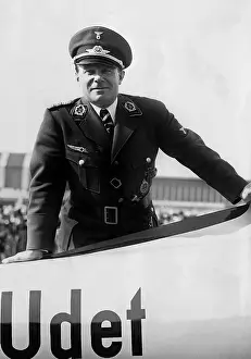 Entered: Ernst Udet with his glider, 1936