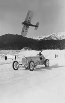 Udet: Ernst Udet and Hans Stuck during a race at Eibsee, 1929