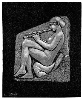 Hetaera: eroticism, ancient world, hetaera playing flute