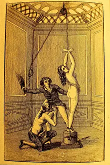 eroticism, sadism, sadistic scene, copper engraving