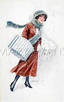 Errand: ERRAND-GIRL IN SNOW