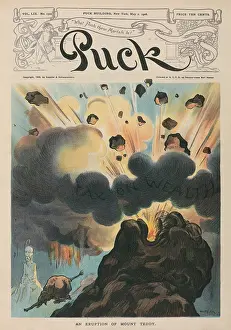 Contender: ERUPTION OF MOUNT TEDDY a 1906 cartoon of ?