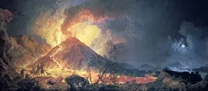 Eruption: Eruption of Vesuvius by Pierre Jacques Votaire, (1729-1790)