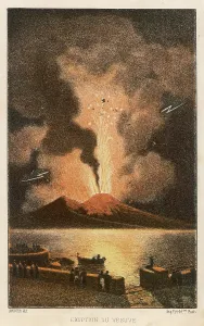 Erupts: Eruption of the volcano Mount Vesuvius