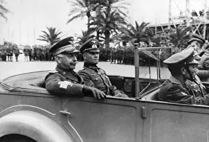 Erwin Rommel and General Gariboldi in Tripoli, 1941