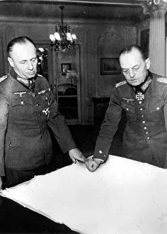 Gerd: Erwin Rommel with Gerd von Rundstedt studying a map, 1944
