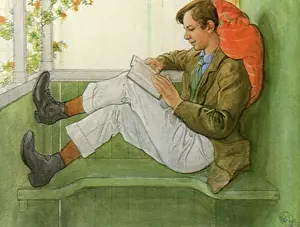 Repose: Esbjorn Reading on the Veranda