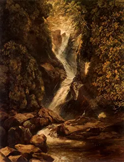 Cleft: Esna Larach Waterfall. Antrim