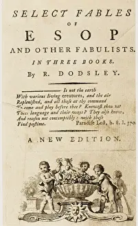 1761: Esop's Fables Title Page
