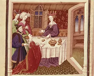 Imploring: ESPINQUES, Everard de (15th c.). Romance of Tristan