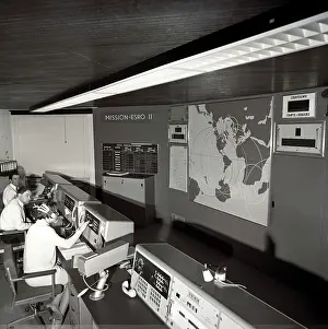Centers: ESRO-2 satellite control room, 1968