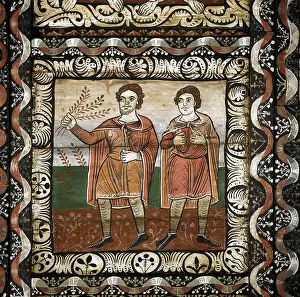 Graubuenden: esus entry into Jerusalem, cheering people