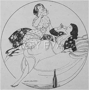 Addicts: Two etheromanes drinking