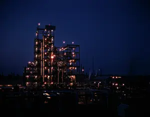 Refineries: ETHYL CHLORIDE PLANT AT NIGHT