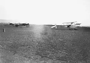 Maneuvering: Etrich monoplane and Bleriot doubledecker on maneuvering a