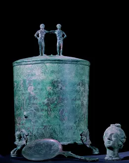 Artefacts: Etruscan Bronze grave artefacts, 3rd century BC Hellenistic