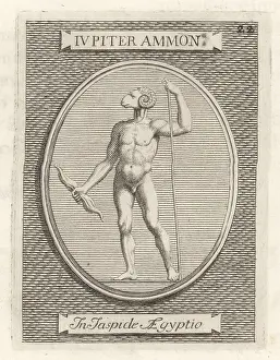 Cortona: Etruscan figure of Jupiter Ammon with spear and thunderbolt