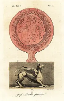 Geni: Etruscan goddess Persipnei and griffon