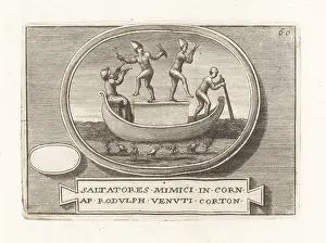 Mimic: Etruscan mimic dancers performing on a boat