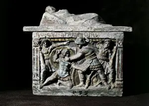 Cotta: Etruscan urn.. Terracotta