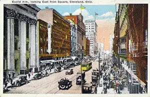 Euclid: Euclid Avenue, looking East from Square, Cleveland, Ohio