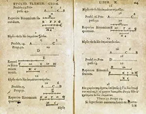 Elements: Euclid. Elementum'. Page of the Book of Geometry