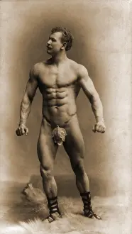 Assuming: Eugen Sandow (1867-1925), assuming a pose ?
