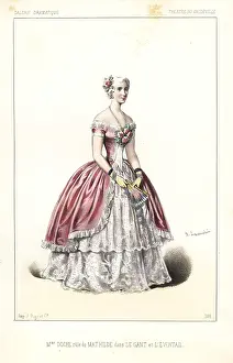 Gant: Eugenie Doche as Mathilde in Le Gant et l'Eventail