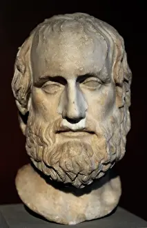 Bearded: Euripides (480-406 BC). Bust