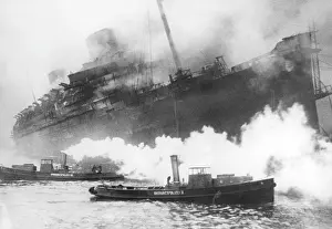 Blohm: The Europa at the fitting-out quay, 1929