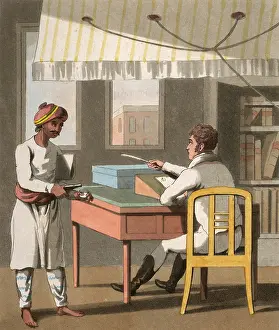 Punkah: European Gentleman in Private Office