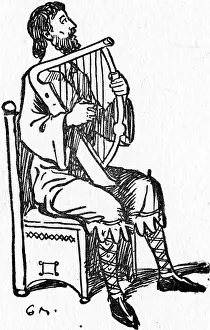Lute: A European medieval minstrel