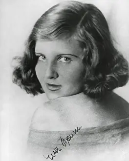 Autographed: Eva Braun in the early 1930s, when she began her