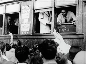 Evita: Eva Peron of Argentina on a train