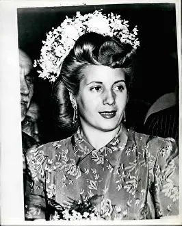 Evita: Eva Peron of Argentina on a visit to Milan, Italy
