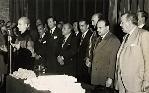 Argentinian: Eva Peron giving a speech to graduate students
