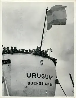 Mercantile: Eva Peron ship renamed Uruguay, Royal Albert Dock, London