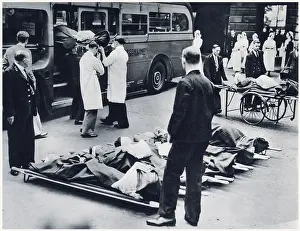 Evacuating: Evacuating hospital patients in World War Two
