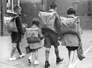 Names: Evacuation exercise for school children, 1939