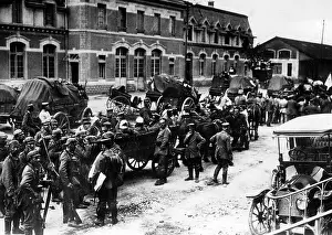 Conflans: Evacuation of wounded soldiers, 1914