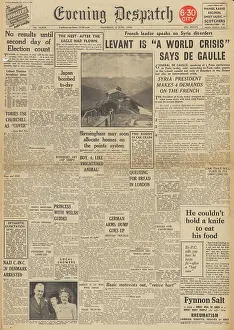 Levant: The Evening Despatch front page Crisis in Syria