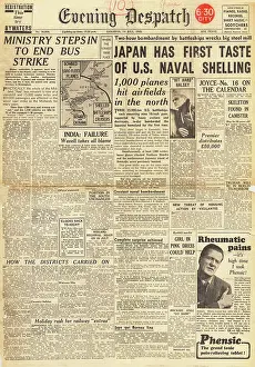 Wavell: Evening Despatch front page Ministry to help end bus strike