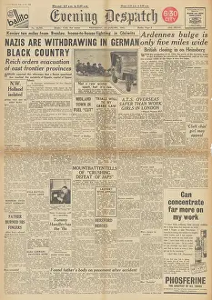 Posen: Evening Despatch front page Red Army advance in Silesia