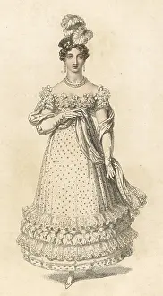 Flounces: EVENING DRESS 1819