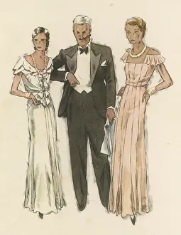 Tucks: EVENING DRESS/DRYDEN
